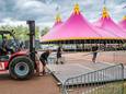 De festivaltent voor Ribs & Blues in Raalte.