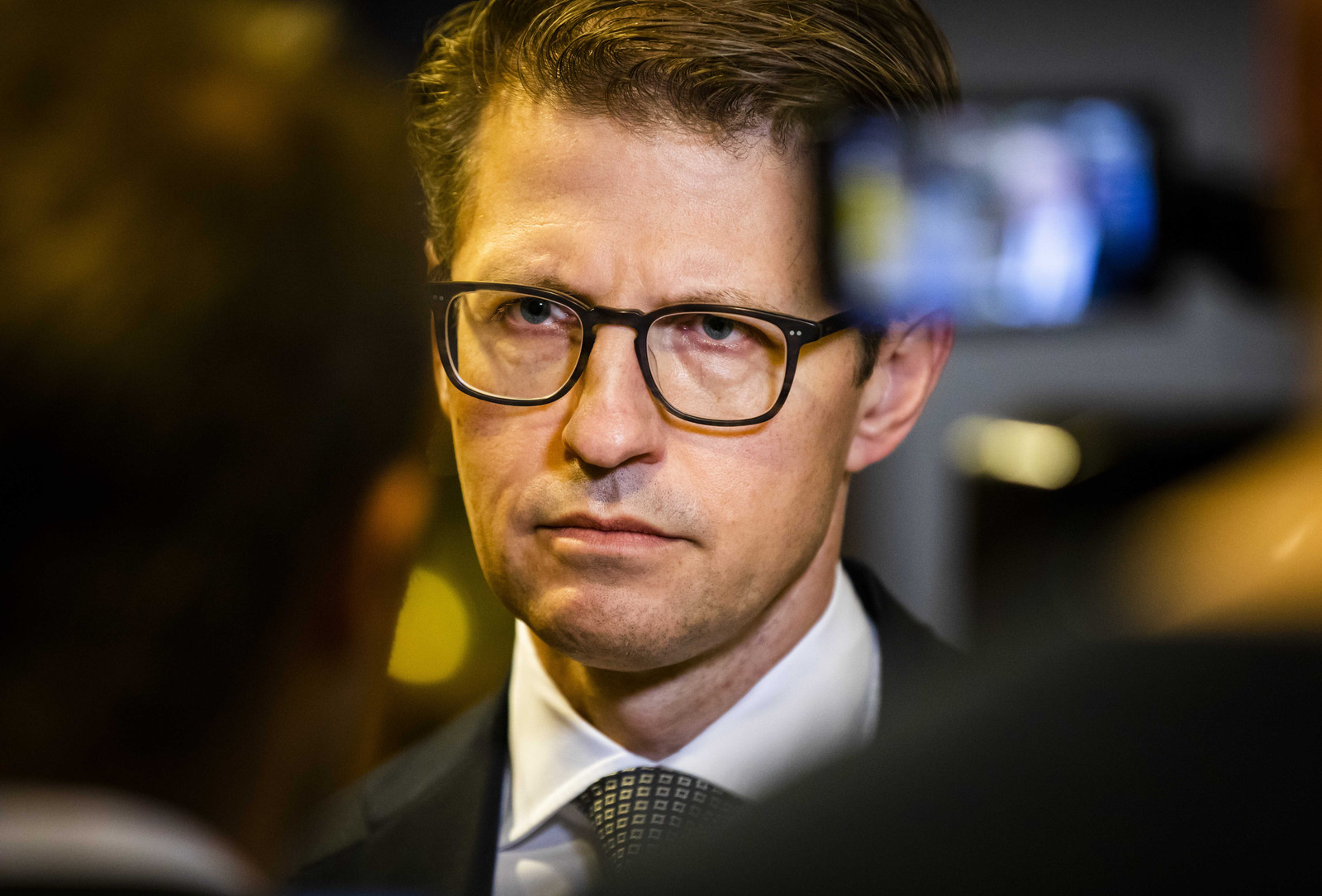 Minister Sander Dekker voor Rechtsbescherming reageert op het rapport van de Onderzoeksraad voor Veiligheid over forensische zorg en de zaak-Michael P., die is veroordeeld voor het doden, verkrachten en ontvoeren van Anne Faber.  Beeld ANP