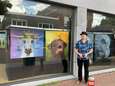 Airbrushen in Waalwijk onder het oog van winkelend publiek