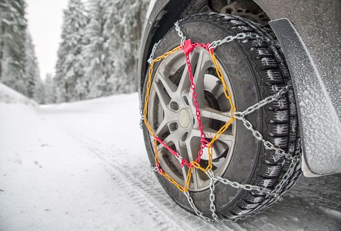 Autonomie groet vingerafdruk Hoe snel mag je rijden met sneeuwkettingen en in welke landen zijn ze  verplicht? | winterweer | hln.be