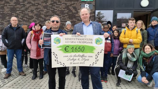 Groenlaar zamelt 1.650 euro in voor slachtoffers van aardbeving in Syrië en Turkije met benefietwandeling