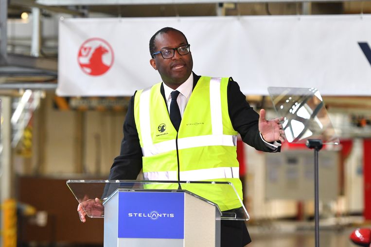 De Britse minister van Economische Zaken Kwasi Kwarteng. Beeld Getty Images for Vauxhall