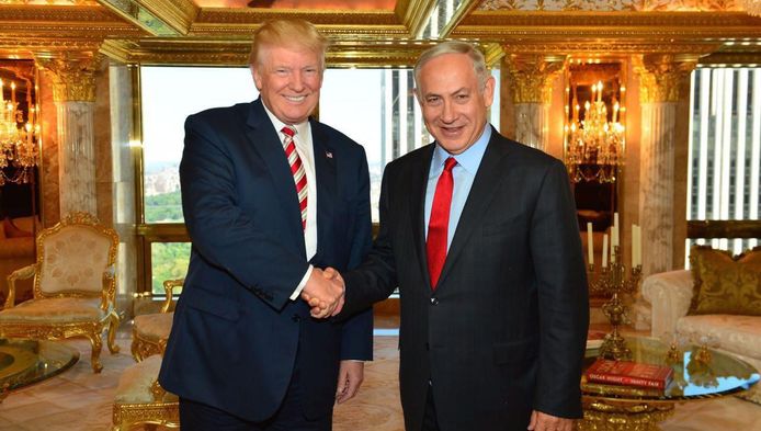 President Donald Trump met de Israëlische premier Netanyahu.