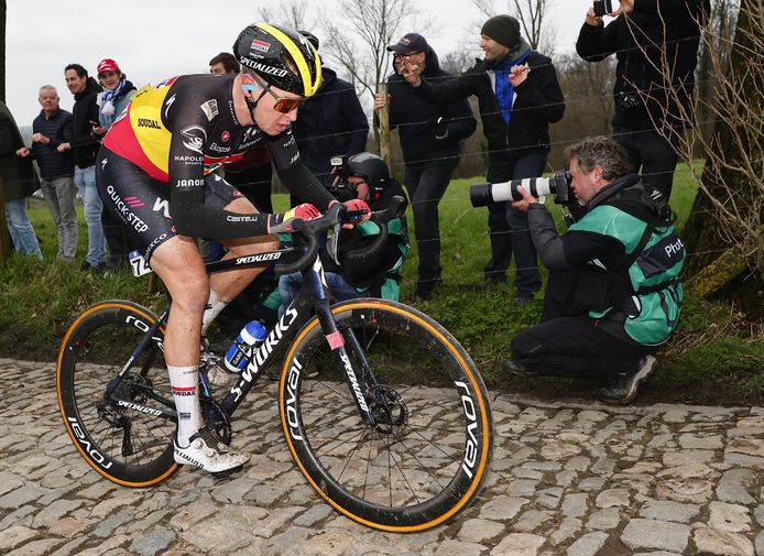 Présent dans la première échappée du jour, Tim Merlier a fait honneur à son maillot de champion de Belgique.