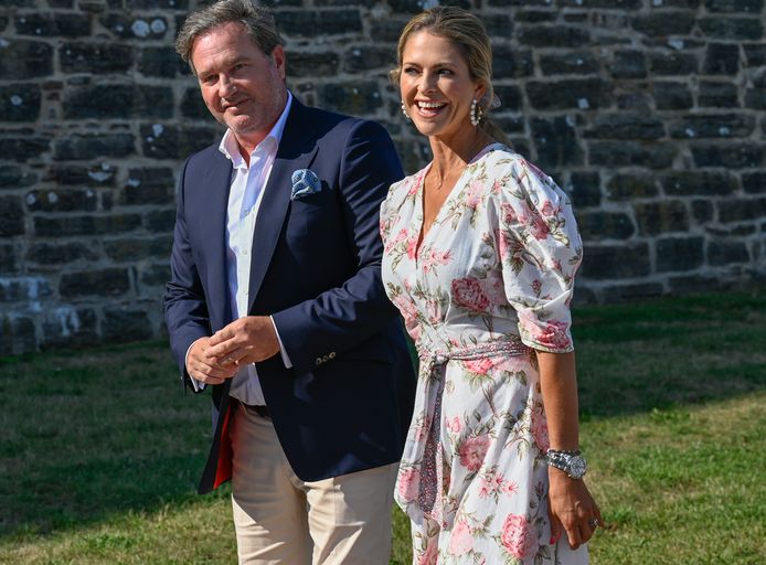 Chris O’Neill en zijn echtgenote, prinses Madeleine van Zweden.