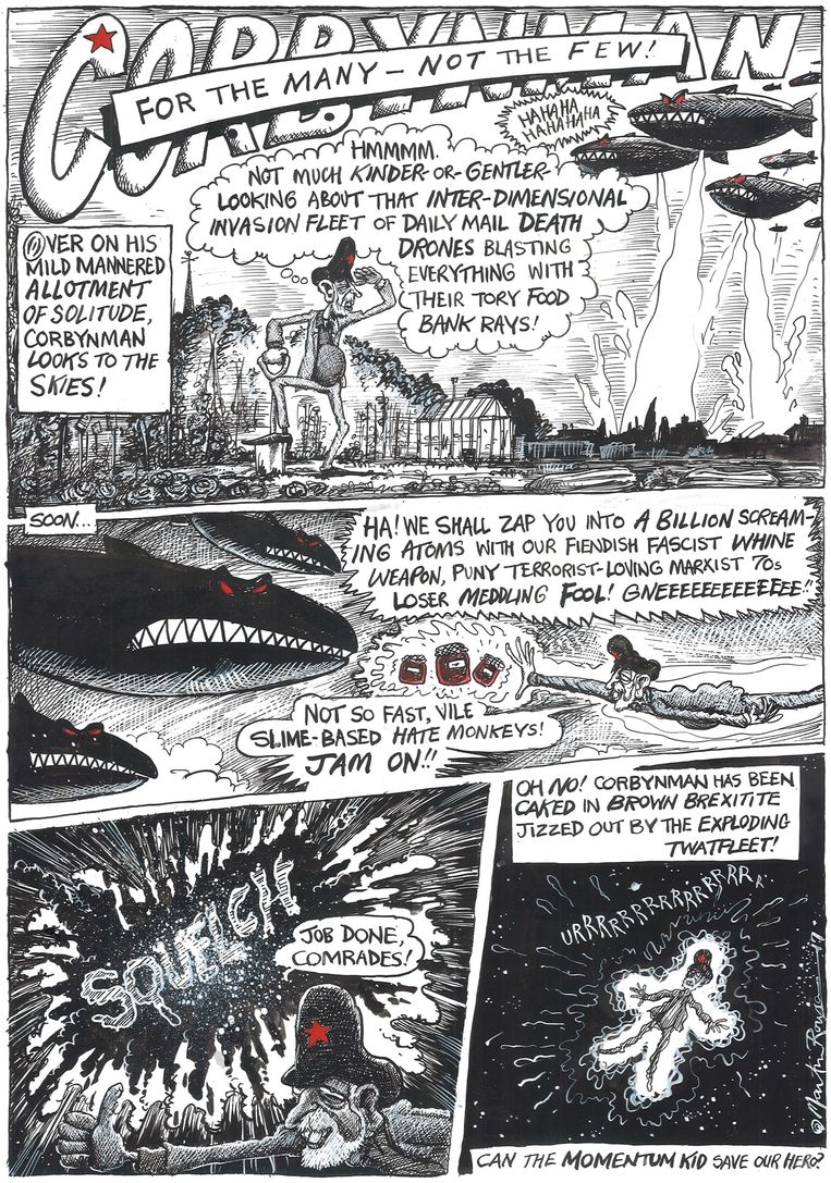 Labourleider Jeremy Corbyn wordt stripheld De