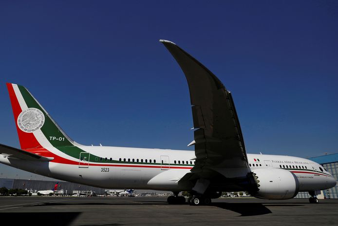 De Mexicaanse presidentiële Boeing 787-8 Dreamliner.