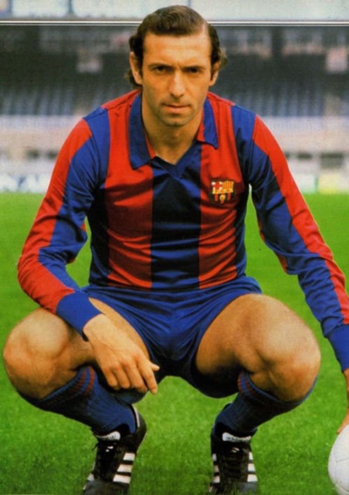 Quini als speler van FC Barcelona.