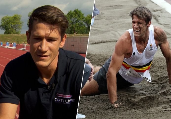 Links: Thomas Van der Plaetsen vandaag.
Rechts: de meerkamper tijdens de Spelen.