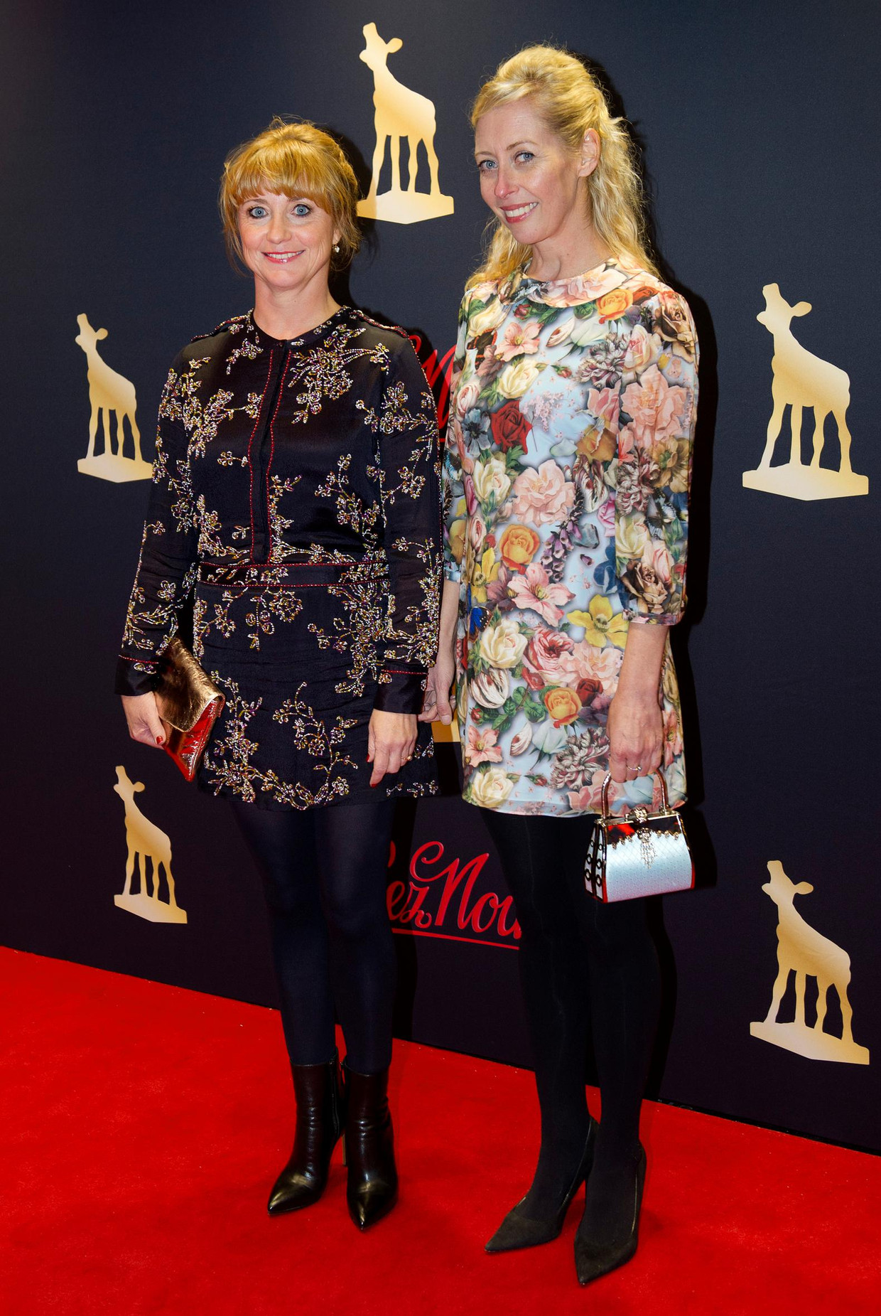 Plien van Bennekom (R) en Bianca Krijgsman bij het Nederlands Film Festival in 2013. Beeld anp