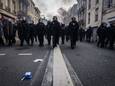 Manifestation contre les retraites en France.