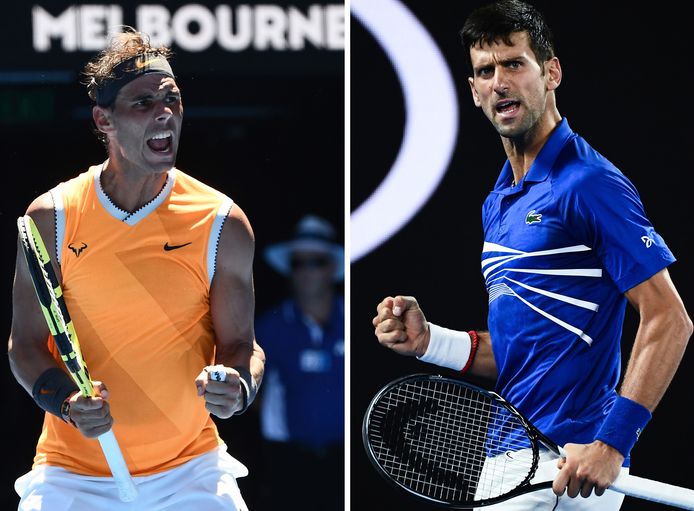 Nadal versus Djokovic in de finale van de Australian Open.