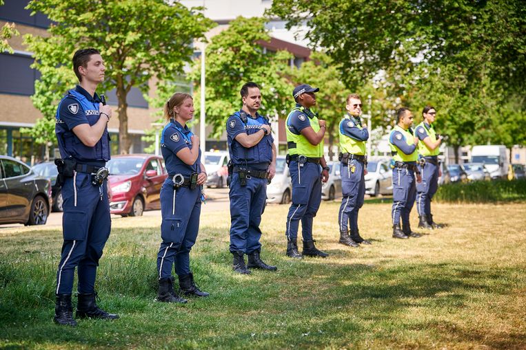 Boa's demonstreren dinsdag in Den Haag tegen het toenemende geweld tegen hen. Beeld Phil Nijhuis / ANP
