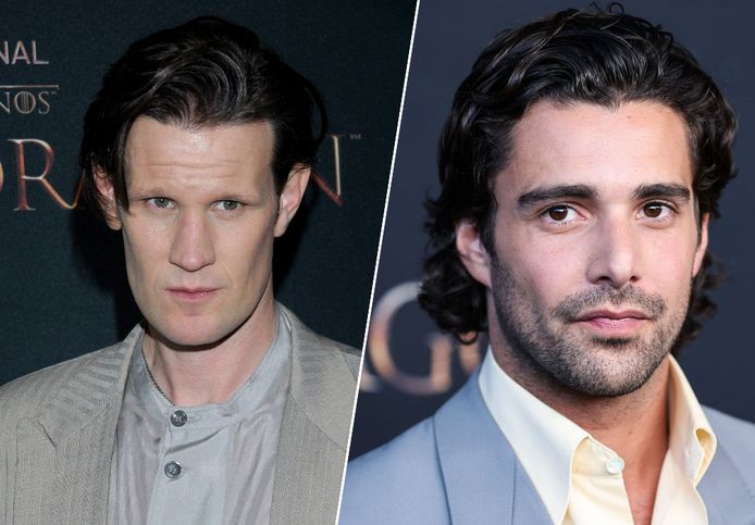 Van links naar rechts: Matt Smith (Daemon Targaryen) en Fabien Frankel (Ser Criston Cole).