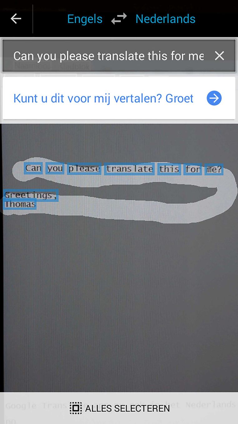 null Beeld Screenshot Google Vertalen