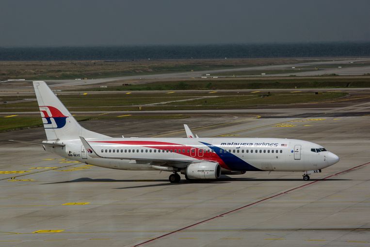 Een vliegtuig van de Maleisische luchtvaartmaatschappij Malaysia Airlines. Beeld EPA