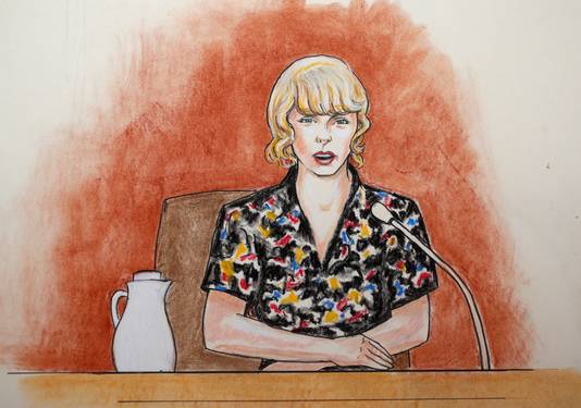 Taylor Swift spreekt in de rechtbank