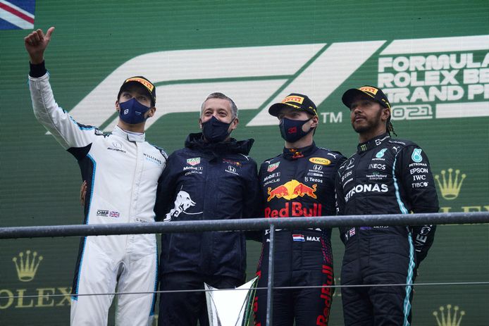 Le podium du GP de Belgique 2021.