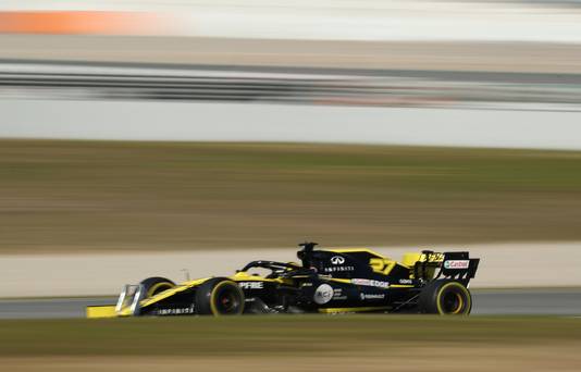 Niko Hulkenberg in zijn Renault.