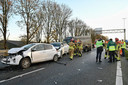 Meerdere voertuigen zijn betrokken bij het ongeluk op de A65 bij Berkel-Enschot.