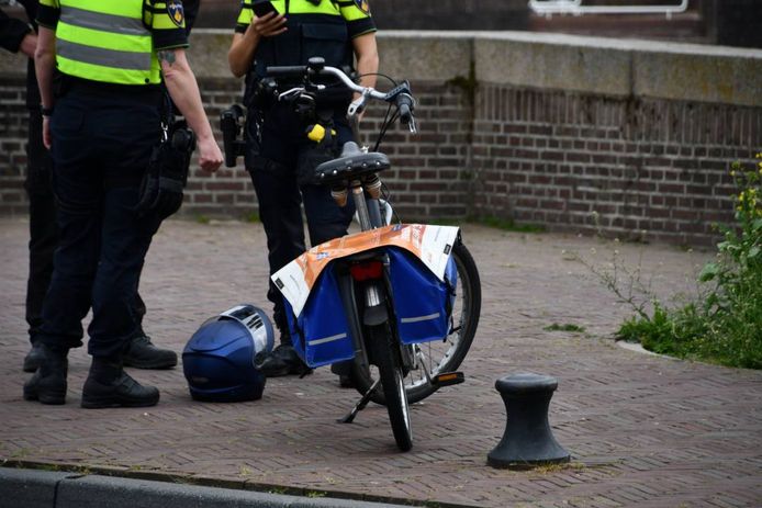 De fietser raakte gewond bij het ongeval.