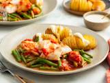 Wat Eten We Vandaag: Hasselback patatas bravas met kabeljauw