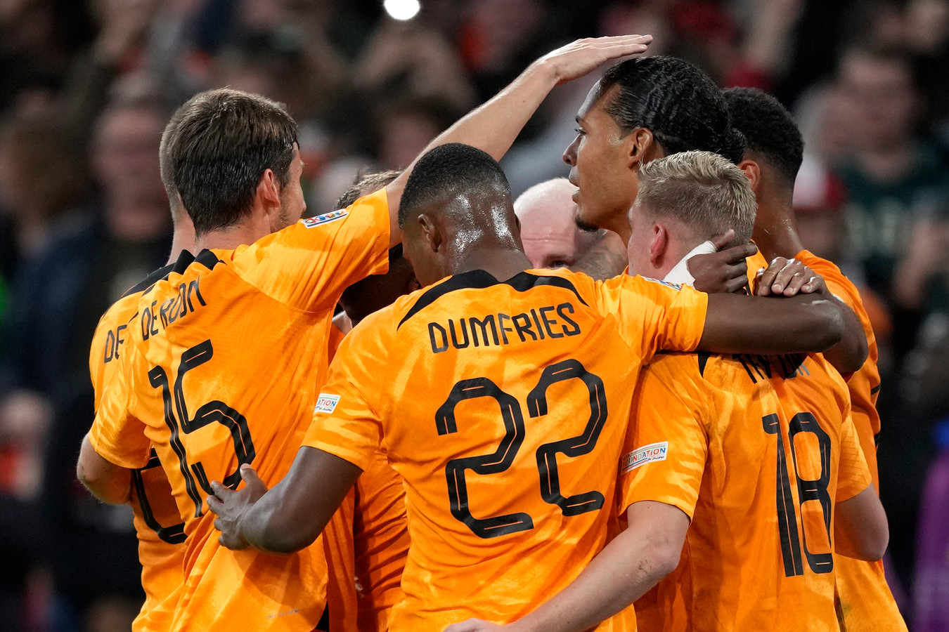 Het Nederlands elftal eindigde door zeges op Polen en België bovenaan in de Nations League-groep.