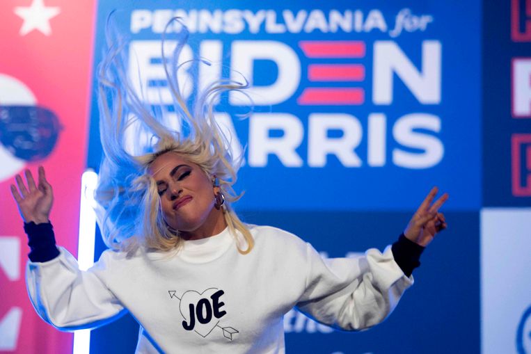 Lady Gaga trad al op om Joe Biden te steunen tijdens zijn campagne, nu zal ze dat ook doen op de inauguratie. Beeld AFP