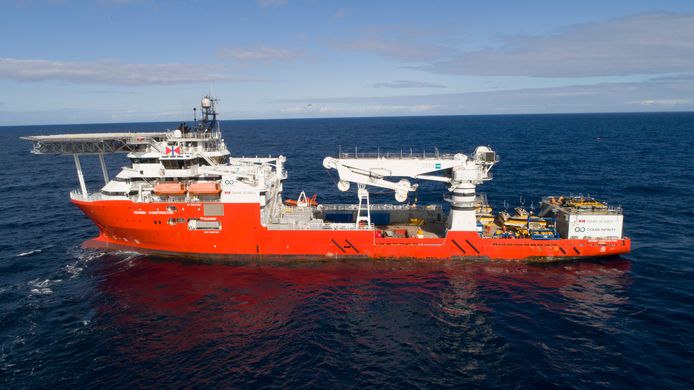 Het onderzoeksschip Seabed Constructor.