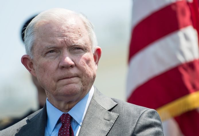 Minister van Justitie Jeff Sessions