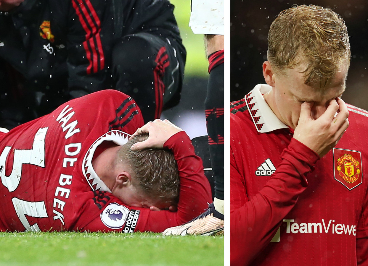 Geknakte knie dreigt einde van lijdensweg Donny van de Beek bij Manchester United in te luiden | Foto | AD.nl