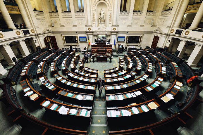 Illustratiebeeld. De Kamer van Volksvertegenwoordigers in Brussel.