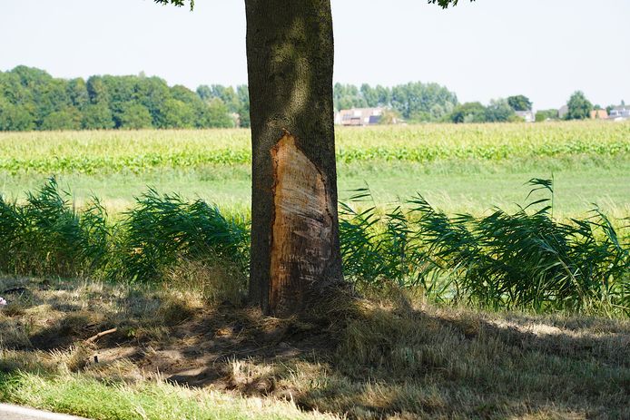 Het ongeluk op de Waspikseweg.