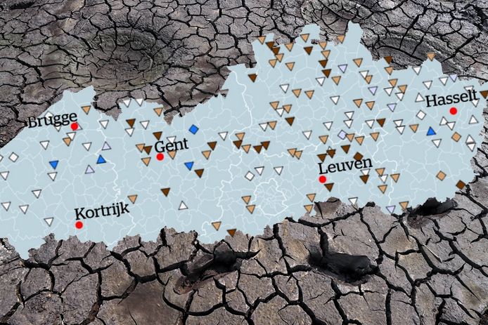 Check hier hoe het met de droogte gesteld is in uw regio.