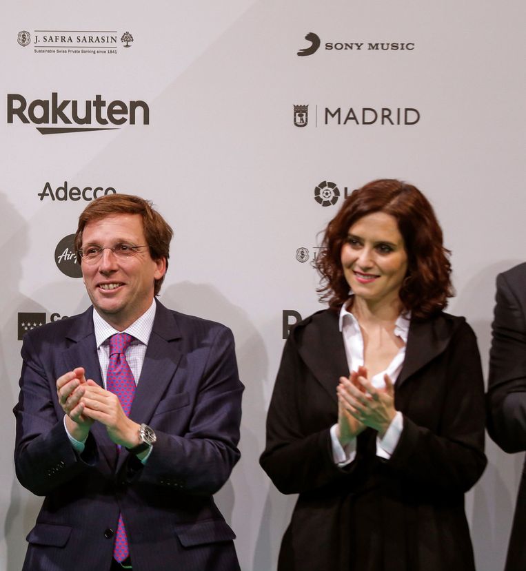 José Luis Martínez Almeida en Isabel Díaz Ayuso in oktober vorig jaar.
 Beeld EFE