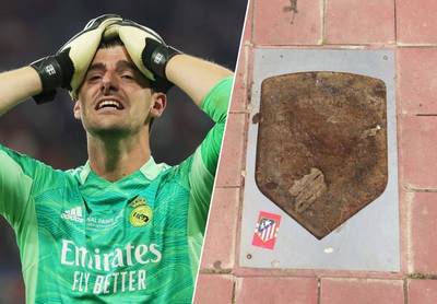 La plaque de Courtois devant le Wanda Metropolitano arrachée sur autorisation du président de l’Atlético