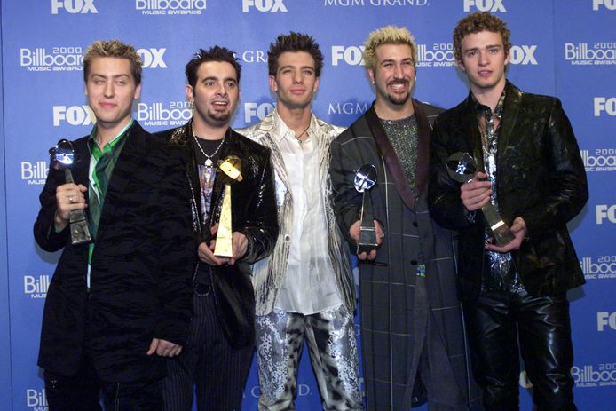 NSYNC, met van links naar rechts Lance Bass, Chris Kirkpatrick, JC Chasez, Joey Fatone en Justin Timberlake
