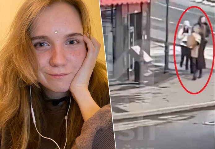 Daria Trepova (26) / Daria Trepova (26) op camerabeelden net voor de aanslag in Sint-Petersburg.