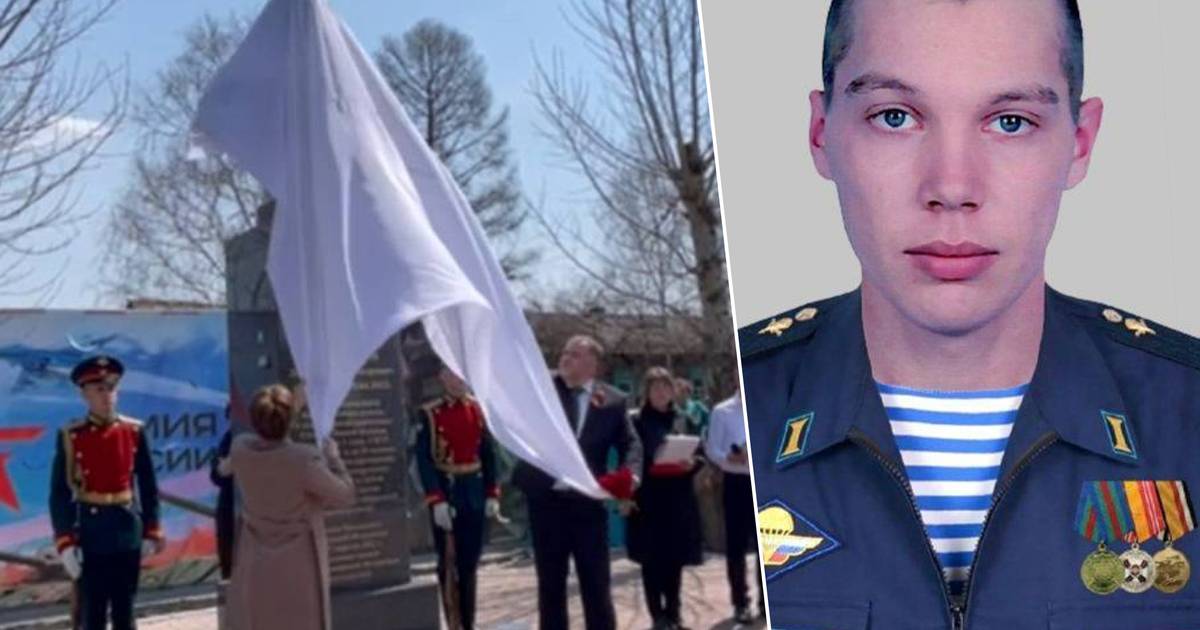 Heartbreaking photos show how a memorial to slain Russian soldier was unveiled to the music of ‘The Hunger Games’ |  Ukraine and Russia war
