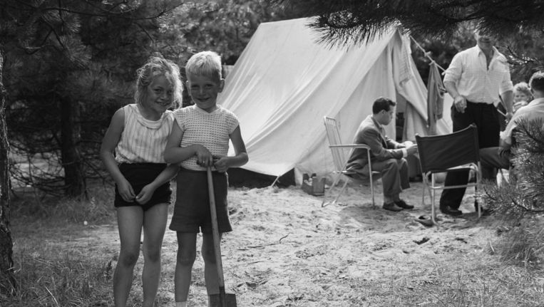 Camping Bakkum bij Castricum, hier in 1958, is al decennia populair. Beeld Maria Austria