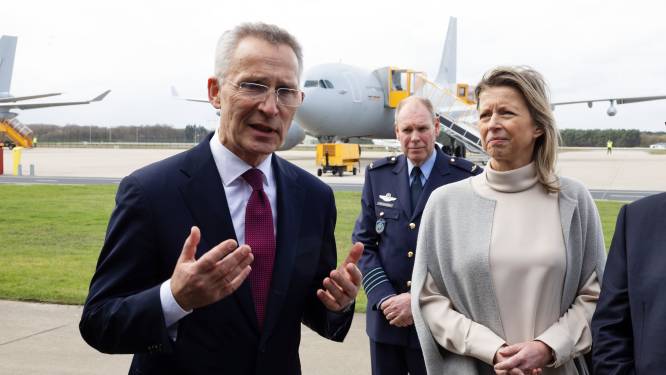 Hoogste Navo-baas en ministers op Vliegbasis Eindhoven: ‘Dit is de weg vooruit als we willen dat Oekraïne de oorlog wint’