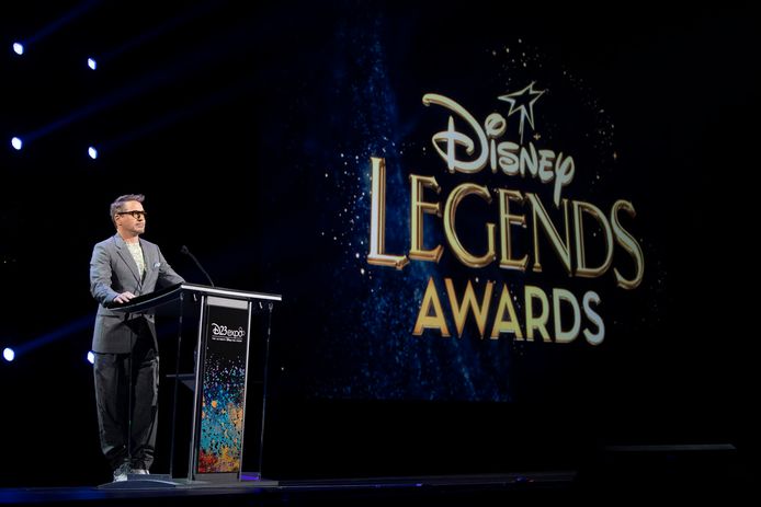 Robert Downey Jr. tijdens de Disney Legends ceremonie in het Anaheim Convention Center voor D23 Expo.