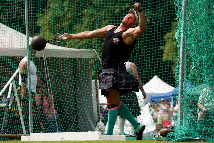 Archiefbeeld van een Highland Games event in Schotland.