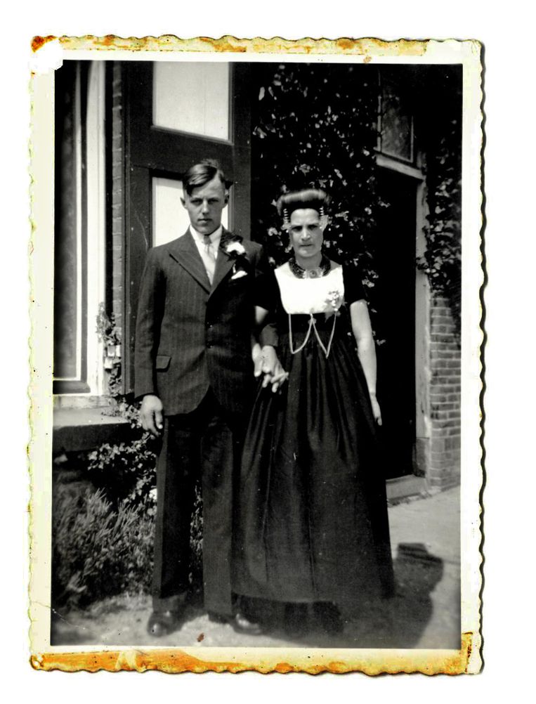 Trouwfoto Jan en Maria, 1938. Beeld .