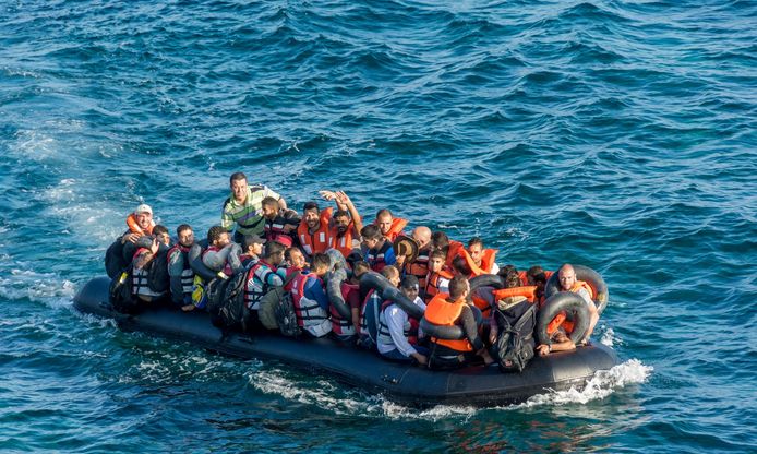 Vluchtelingen op de Middellandse Zee
