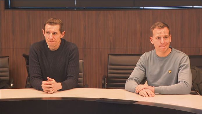 Jan Boterberg en Nathan Verboomen tijdens de zitting van Anderlecht-Genk.