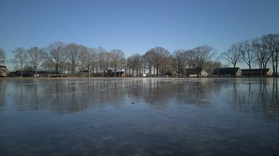 Unieke ijsbaan in Harreveld: ‘Ruim twee hectare aan schaatsbaan, dat hebben we nog nooit meegemaakt’