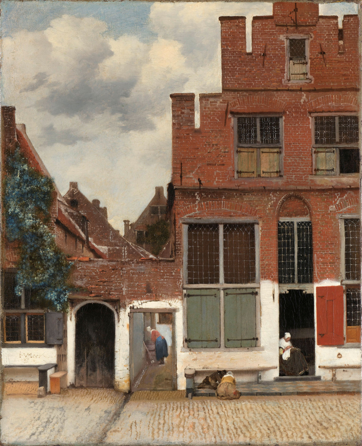 Gezicht op huizen in Delft, bekend als ‘Het straatje’ (1658-1659), van Johannes Vermeer.