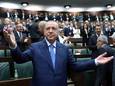 Tayyip Erdogan gisteren in het Turkse parlement.
