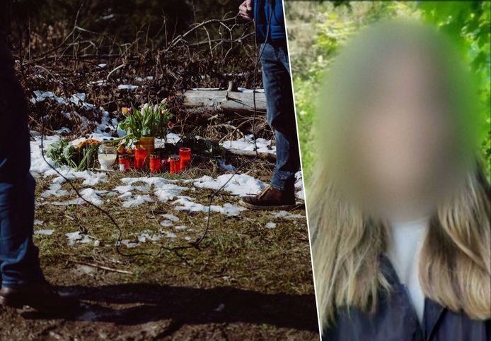 Op de plek waar Luise (12) werd vermoord, hebben mensen bloemen en kaarsen neergelegd.
